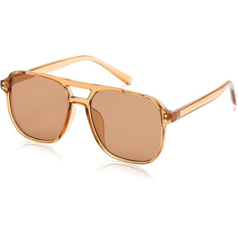 Retro Aviator Sunglasses Women Men 70s Vintage Square Plastic Frame UV400 Sun